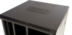 Hyperline TWB-FC-1545-SR-RAL9004 Шкаф настенный 19-дюймовый 15U