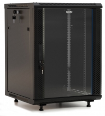 Hyperline TWB-FC-1566-SR-RAL9004 Шкаф настенный 19-дюймовый 15U