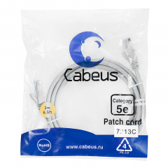 Патч-корд Cabeus PC-UTP-RJ45-Cat.5e-2m-LSZH