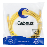 Патч-корд Cabeus PC-UTP-RJ45-Cat.5e-5m-YL