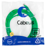 Патч-корд Cabeus PC-UTP-RJ45-Cat.5e-5m-GN